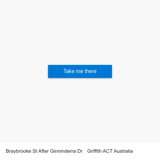 Braybrooke St After Ginninderra Dr to Griffith ACT Australia map