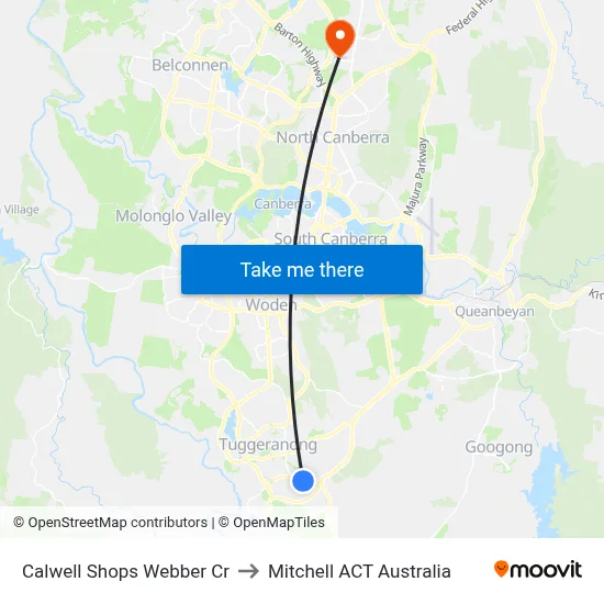 Calwell Shops Webber Cr to Mitchell ACT Australia map