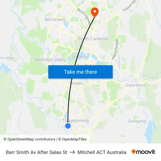 Barr Smith Av After Salas St to Mitchell ACT Australia map