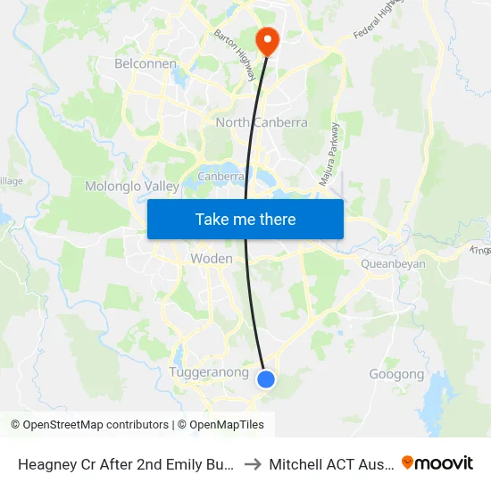 Heagney Cr After 2nd Emily Bulcock Cr to Mitchell ACT Australia map