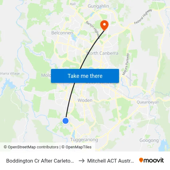 Boddington Cr After Carleton St to Mitchell ACT Australia map