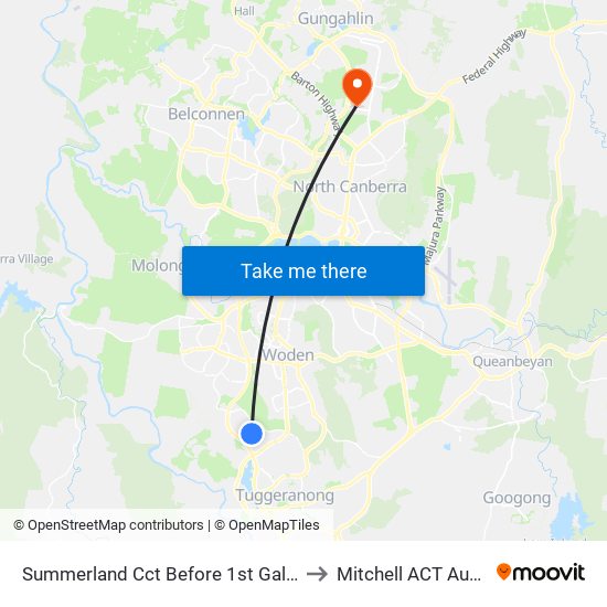 Summerland Cct Before 1st Gallagher St to Mitchell ACT Australia map