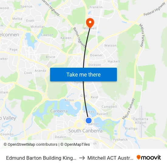 Edmund Barton Building Kings Av to Mitchell ACT Australia map