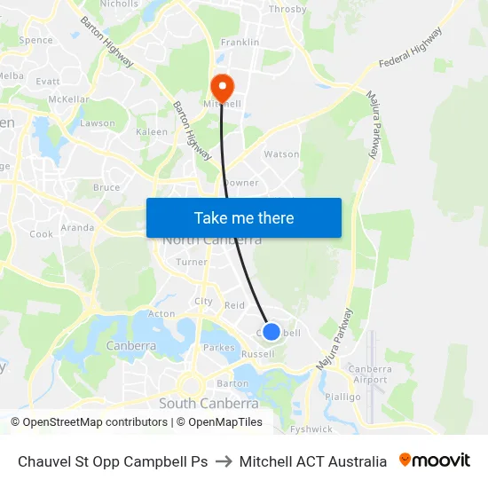 Chauvel St Opp Campbell Ps to Mitchell ACT Australia map