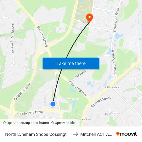 North Lyneham Shops Cossington Smith Cr to Mitchell ACT Australia map