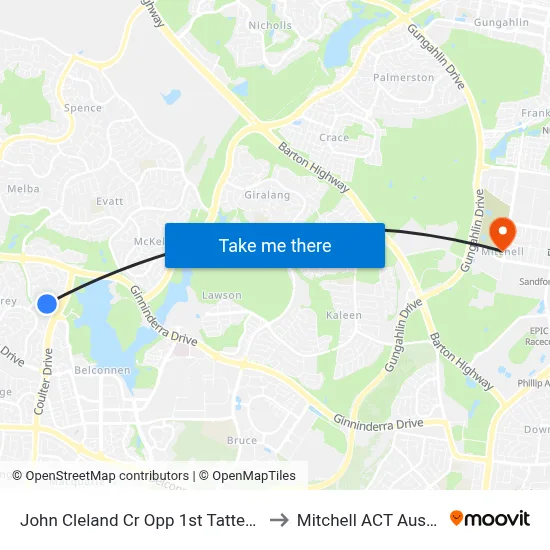 John Cleland Cr Opp 1st Tattersall Cr to Mitchell ACT Australia map