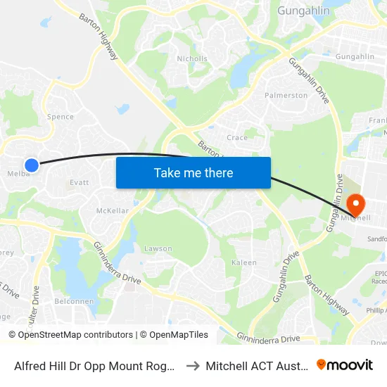 Alfred Hill Dr Opp Mount Rogers Ps to Mitchell ACT Australia map