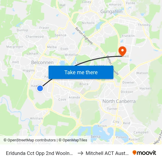Erldunda Cct Opp 2nd Woolner Cct to Mitchell ACT Australia map