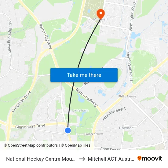 National Hockey Centre Mouat St to Mitchell ACT Australia map