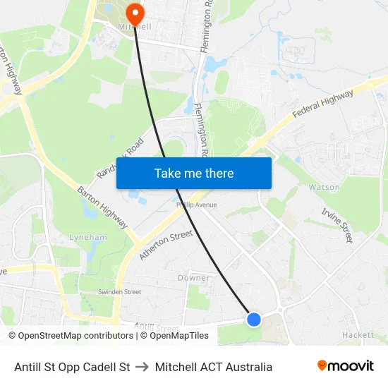Antill St Opp Cadell St to Mitchell ACT Australia map