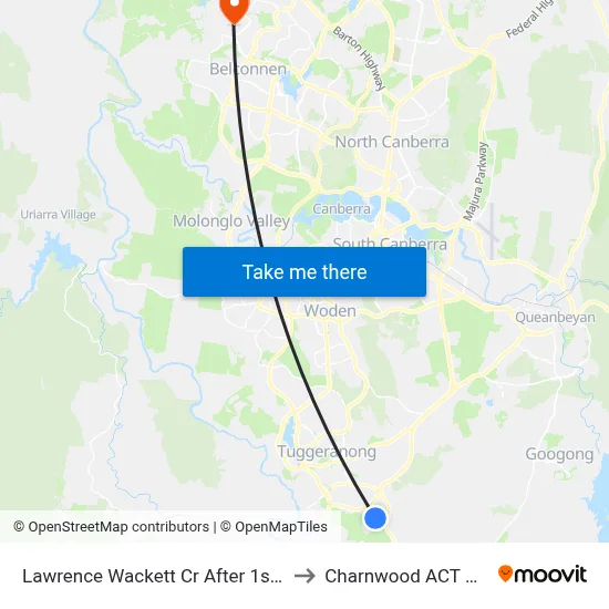 Lawrence Wackett Cr After 1st Burdett Cr to Charnwood ACT Australia map
