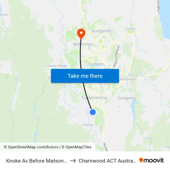 Knoke Av Before Matson St to Charnwood ACT Australia map