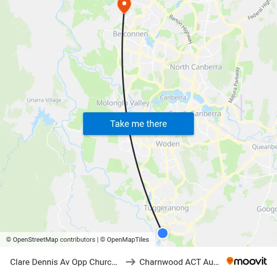 Clare Dennis Av Opp Churchill Way to Charnwood ACT Australia map