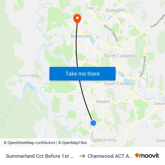 Summerland Cct Before 1st Gallagher St to Charnwood ACT Australia map