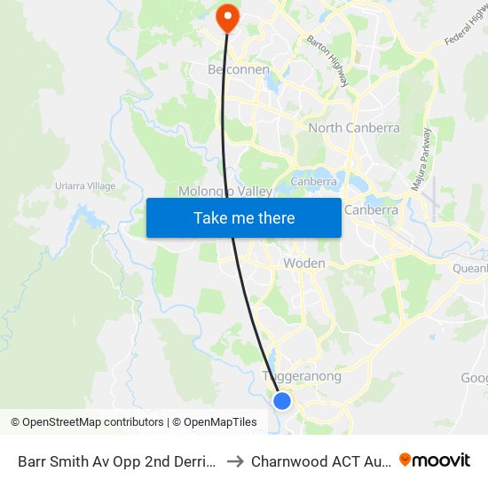 Barr Smith Av Opp 2nd Derrington Cr to Charnwood ACT Australia map