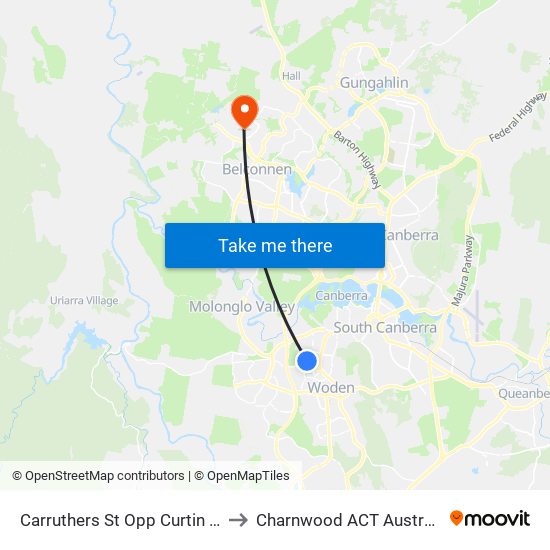 Carruthers St Opp Curtin Ps to Charnwood ACT Australia map