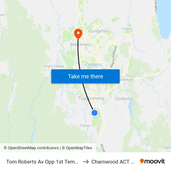 Tom Roberts Av Opp 1st Templestowe Av to Charnwood ACT Australia map
