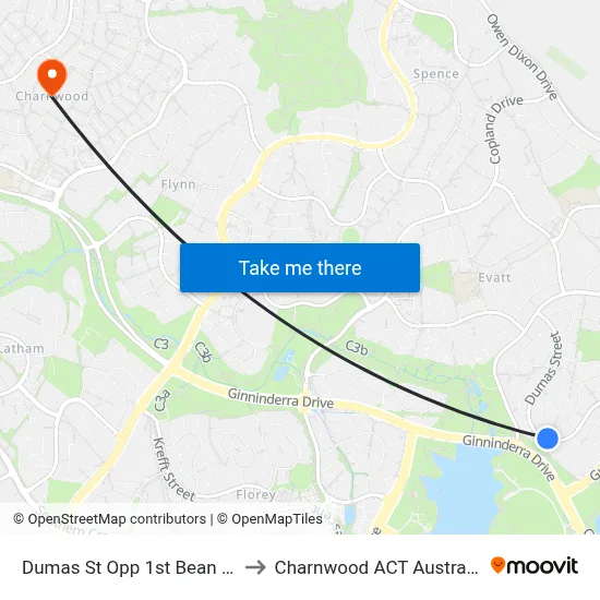 Dumas St Opp 1st Bean Cr to Charnwood ACT Australia map
