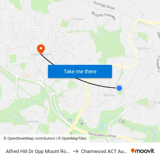 Alfred Hill Dr Opp Mount Rogers Ps to Charnwood ACT Australia map