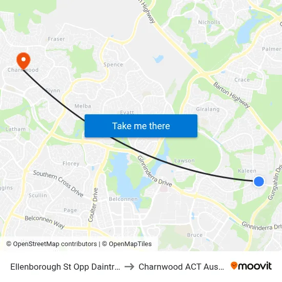Ellenborough St Opp Daintree Cr to Charnwood ACT Australia map