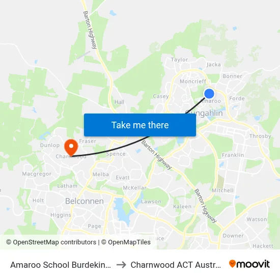 Amaroo School Burdekin Av to Charnwood ACT Australia map
