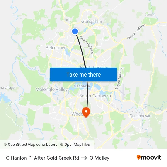 O'Hanlon Pl After Gold Creek Rd to O Malley map