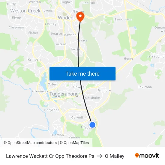 Lawrence Wackett Cr Opp Theodore Ps to O Malley map