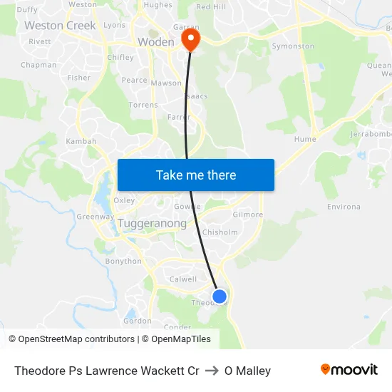 Theodore Ps Lawrence Wackett Cr to O Malley map