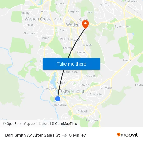 Barr Smith Av After Salas St to O Malley map