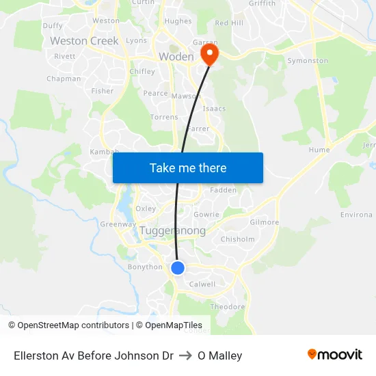 Ellerston Av Before Johnson Dr to O Malley map