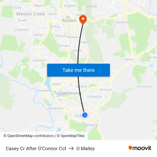 Casey Cr After O'Connor Cct to O Malley map