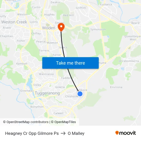 Heagney Cr Opp Gilmore Ps to O Malley map