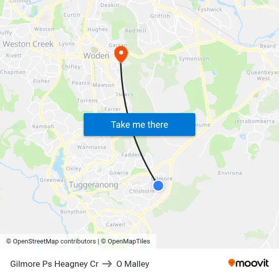 Gilmore Ps Heagney Cr to O Malley map