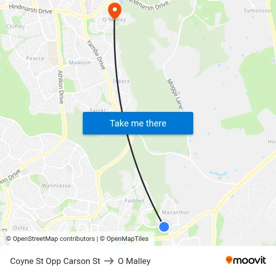 Coyne St Opp Carson St to O Malley map