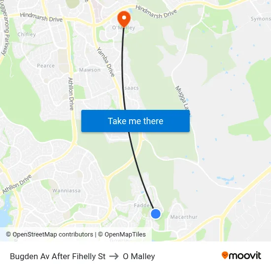 Bugden Av After Fihelly St to O Malley map