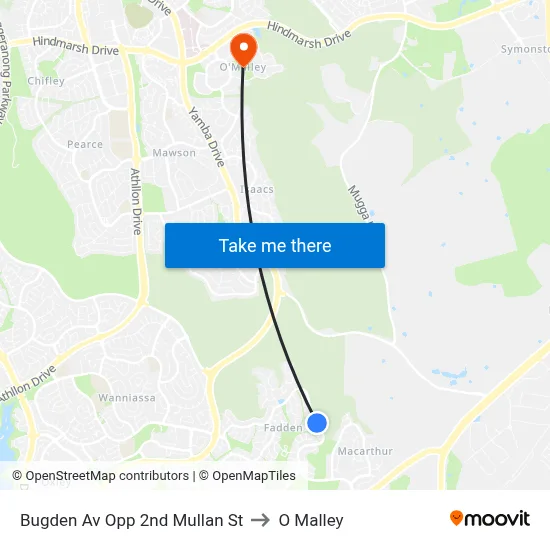 Bugden Av Opp 2nd Mullan St to O Malley map