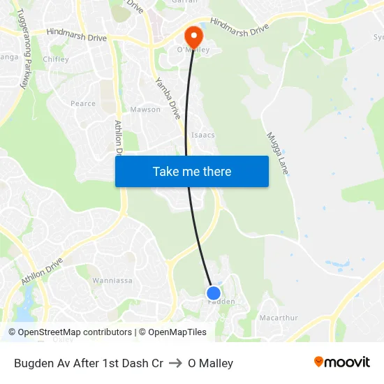 Bugden Av After 1st Dash Cr to O Malley map