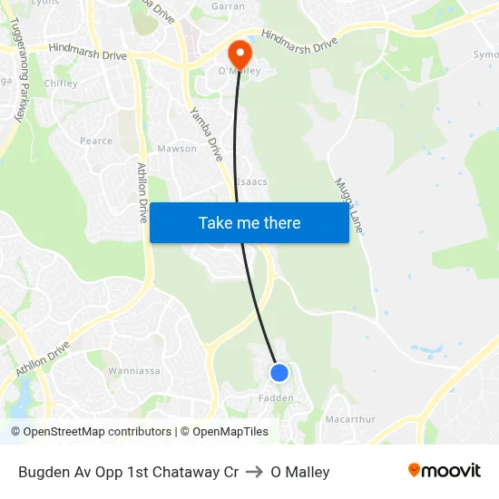 Bugden Av Opp 1st Chataway Cr to O Malley map