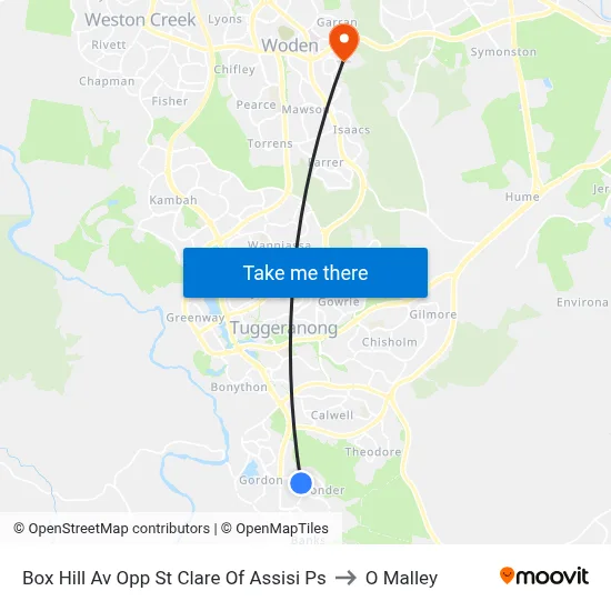 Box Hill Av Opp St Clare Of Assisi Ps to O Malley map