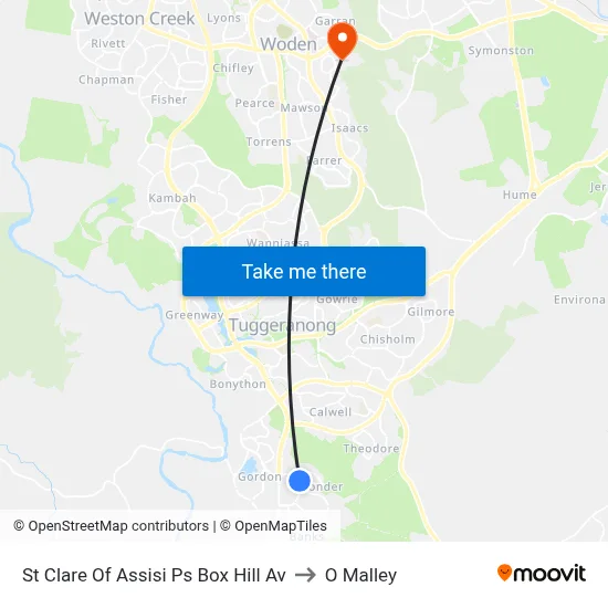 St Clare Of Assisi Ps Box Hill Av to O Malley map