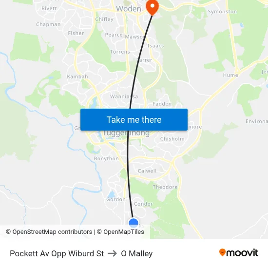 Pockett Av Opp Wiburd St to O Malley map