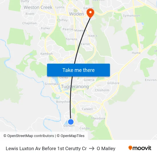 Lewis Luxton Av Before 1st Cerutty Cr to O Malley map