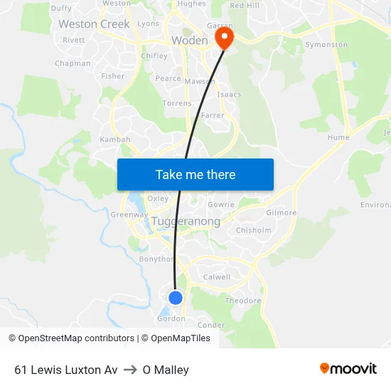 61 Lewis Luxton Av to O Malley map