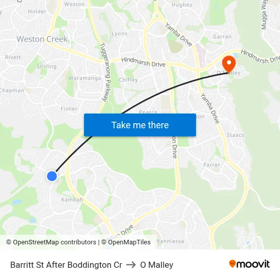 Barritt St After Boddington Cr to O Malley map