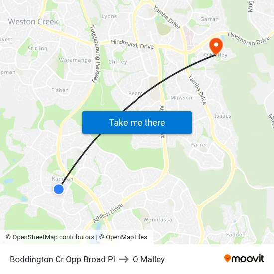 Boddington Cr Opp Broad Pl to O Malley map