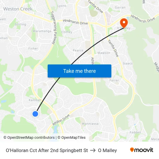O'Halloran Cct After 2nd Springbett St to O Malley map