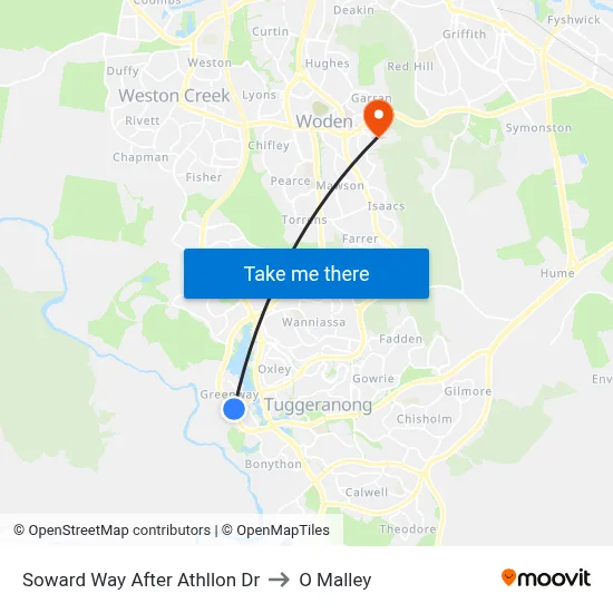 Soward Way After Athllon Dr to O Malley map