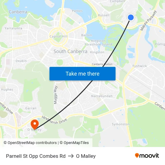 Parnell St Opp Combes Rd to O Malley map