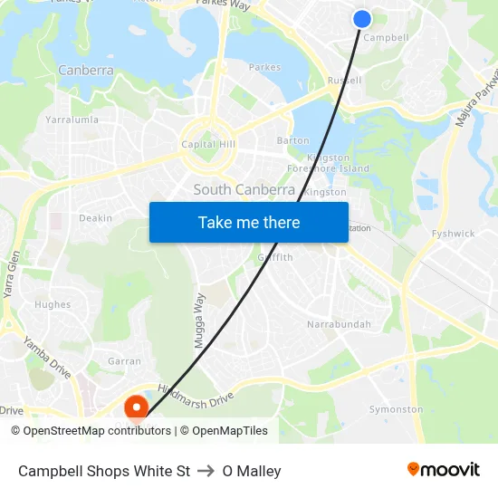 Campbell Shops White St to O Malley map