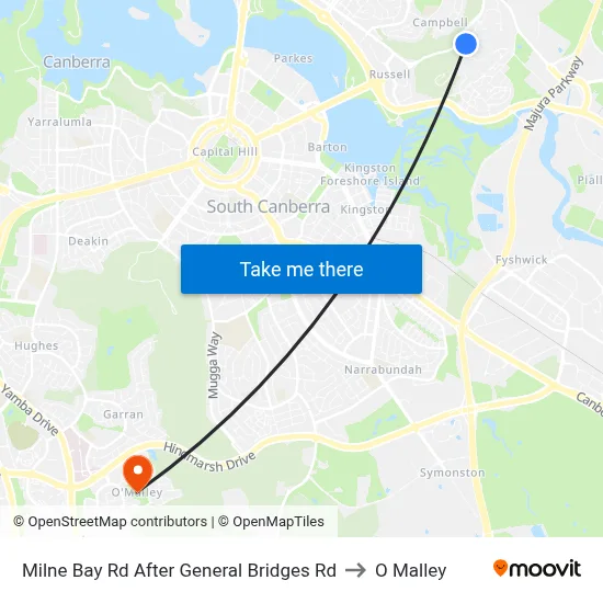 Milne Bay Rd After General Bridges Rd to O Malley map